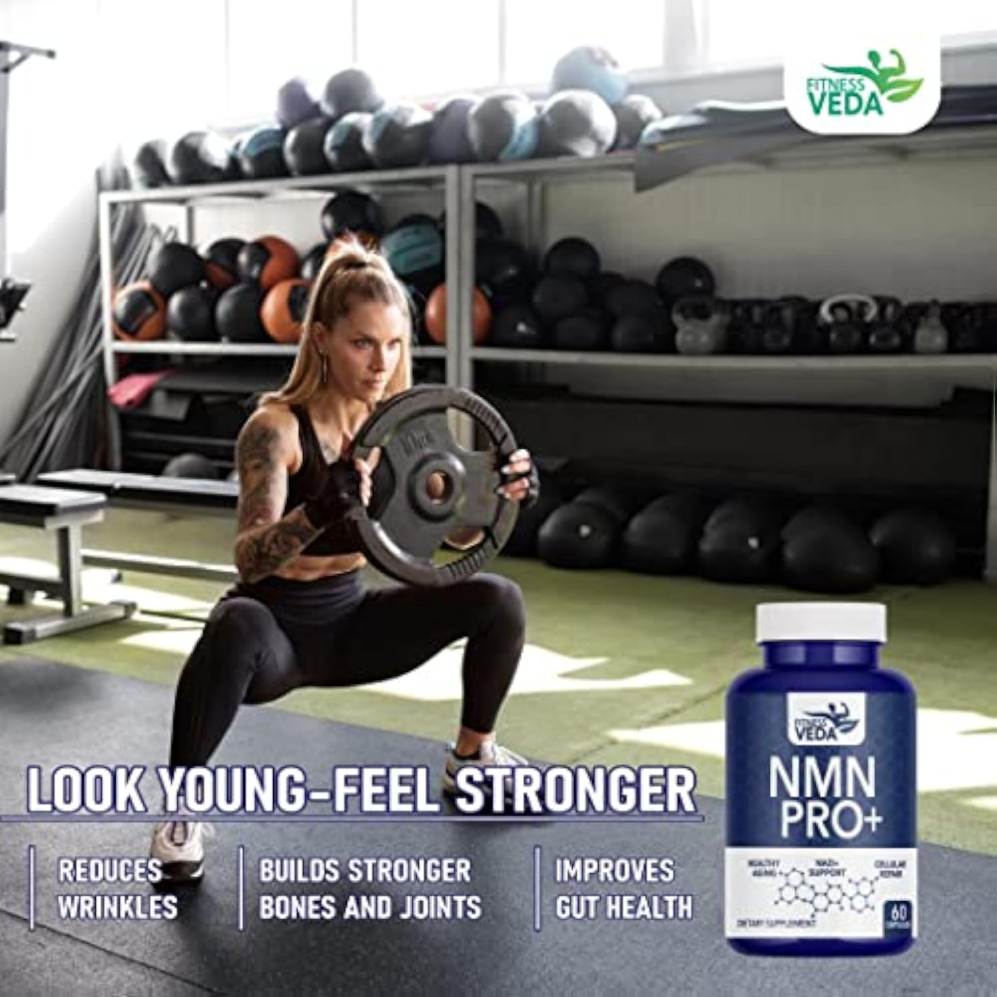 FITNESS VEDA NMN PRO+ 300mg Antioxidant Supplement